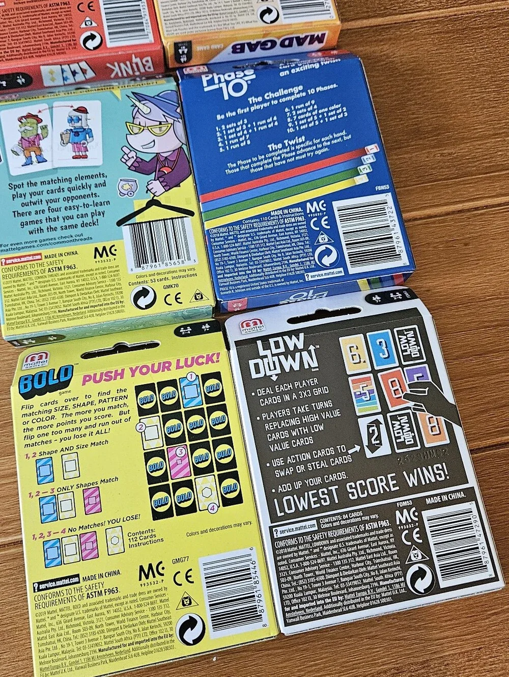 Lot of Variety of Family Card Games Mad Gab Blink and More